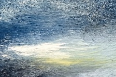 Canopy cloud. Linolfarben auf Leinwand.  40x50 cm.