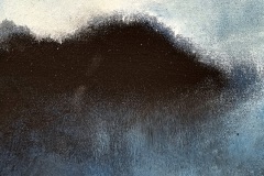 Canopy cloud. Linolfarben auf Leinwand.  40x50 cm.