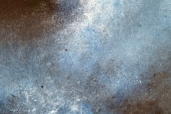 Canopy cloud. Linolfarben auf Leinwand.  40x50 cm.