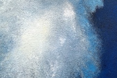Canopy cloud. Linolfarben auf Leinwand.  40x50 cm.